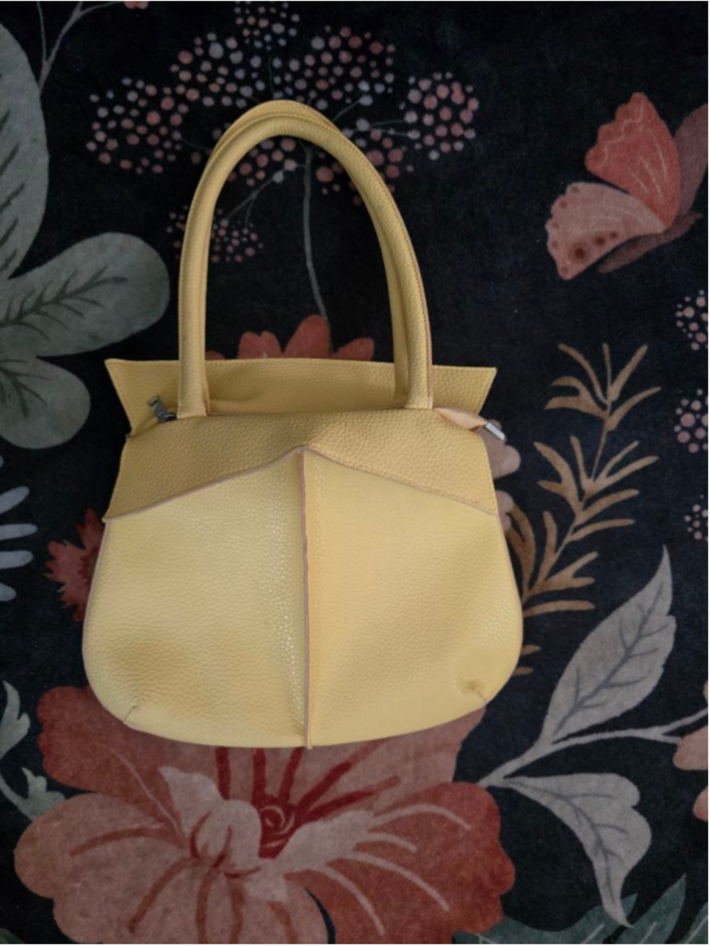 Women's Mellow World Butter Yellow Pebble Leather Shoulder Bag Boho Retro Purse